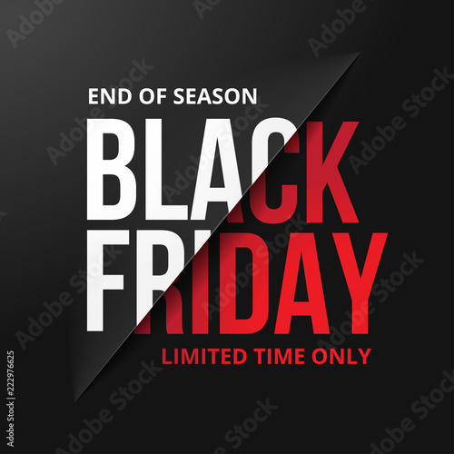 Black friday sale banner. Vector illustration