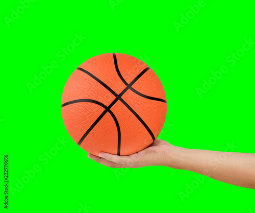 showing basketball ball