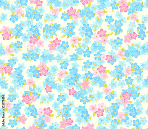 Seamless flower colour pattern. Floral background
