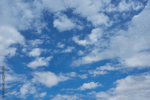 Clouds and blue sky space for text and background.  