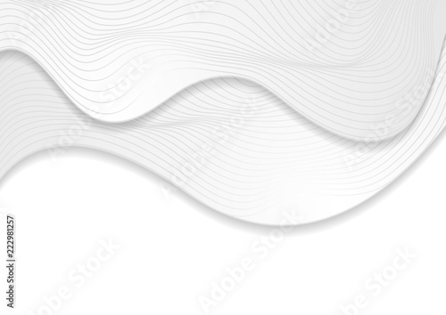 Abstract grey wavy refracted lines, corporate background