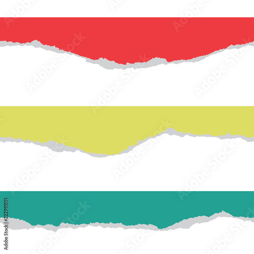 Rip paper edges seamless pattern. Vector illustration.