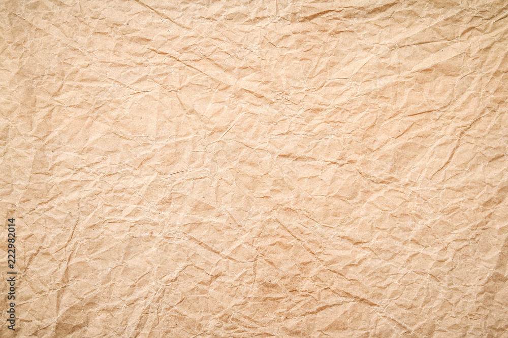 Brown wrinkle recycle paper background Brown wrinkle recycle paper background