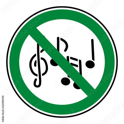 Verbotsschild Icon - Musik