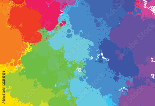 hand-drawn colourful splashes pattern