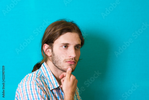 the young man remembers something