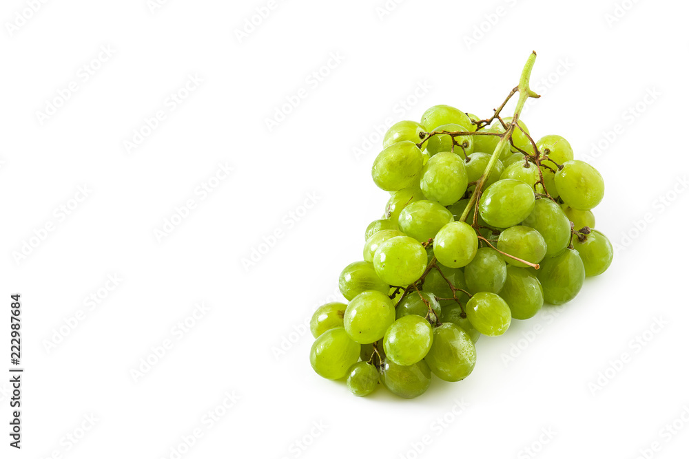 Green grapes isolated on white background. Copyspace
Green grapes isolated on white background. Copyspace