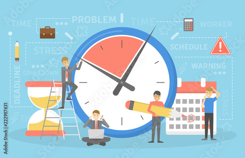 Deadline concept. Idea of many work and few time