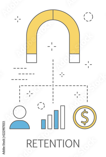 Customer retention concept. Idea of attract people