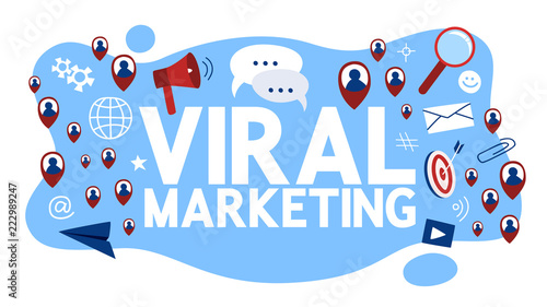 Viral marketing concept. Idea of advertising and promotion