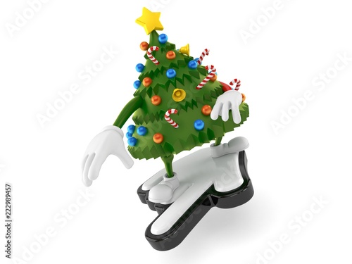 Photography Christmas tree character surfing on cursor