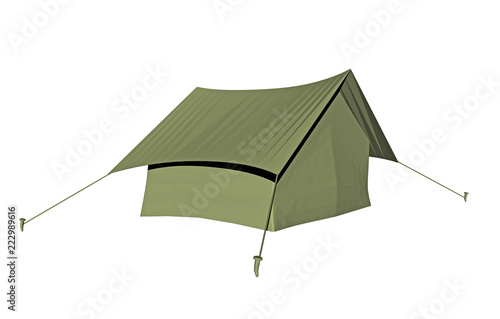 Grünes Camping Zelt