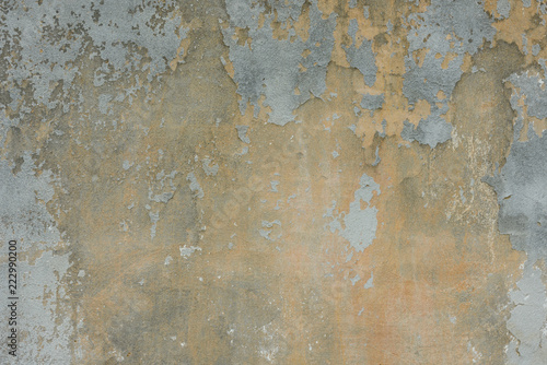 texture of old peeling blue plaster