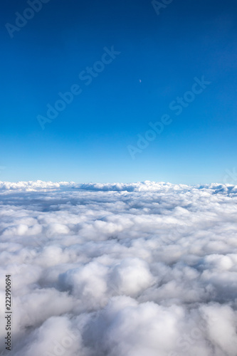 Sky view with clounds from above