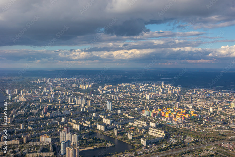 Fototapeta premium Aerial View Earth Landscape From Plane.