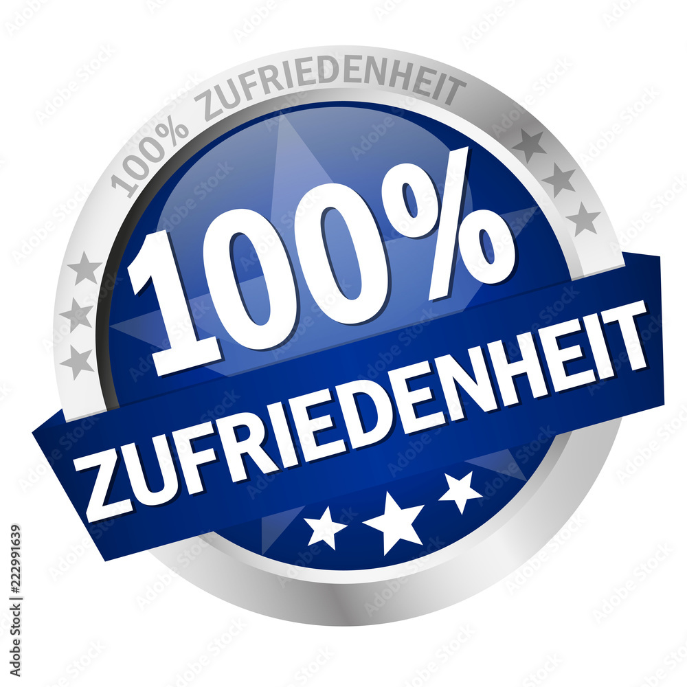 Button with banner 100% Zufriedenheit Button with banner 100% Zufriedenheit