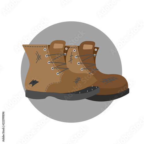 Old pair of brown shoes