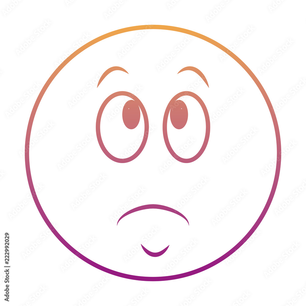Sad chat emoticon rainbow lines Sad chat emoticon rainbow lines