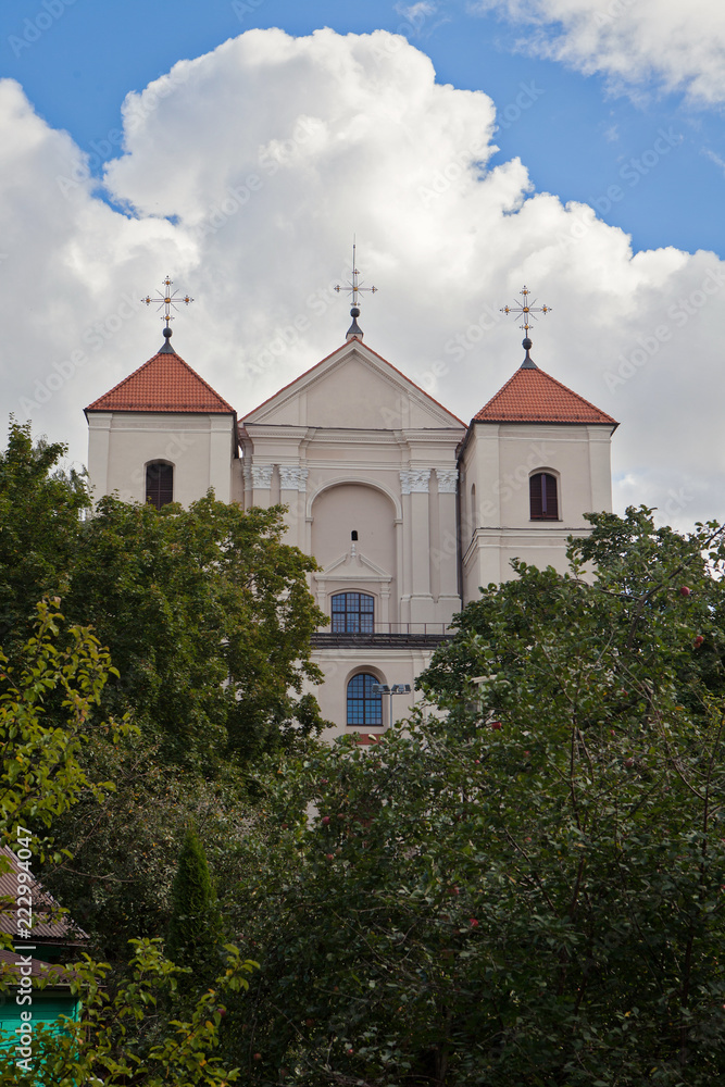 Fototapeta premium St. Mary Church facade in Trakai, Lithuania