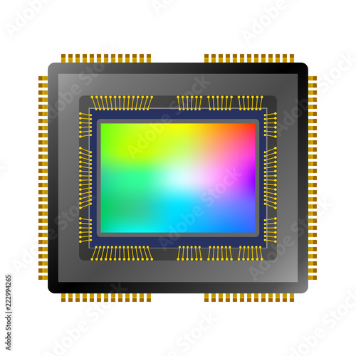 Vector cmos ccd image sensor. photo