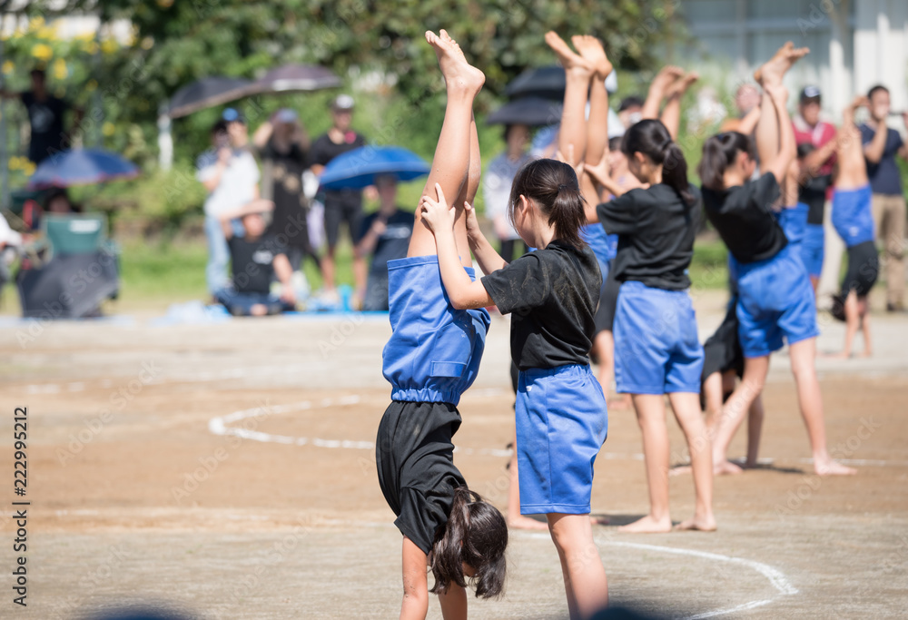 Fototapeta premium 運動会の組体操