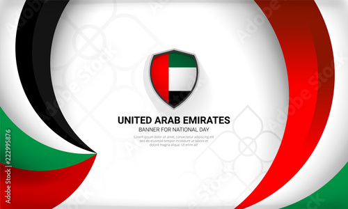 National Flag Color of United Arab Emirates Background Concept for Independence Day and other events, Vector Illustration Design