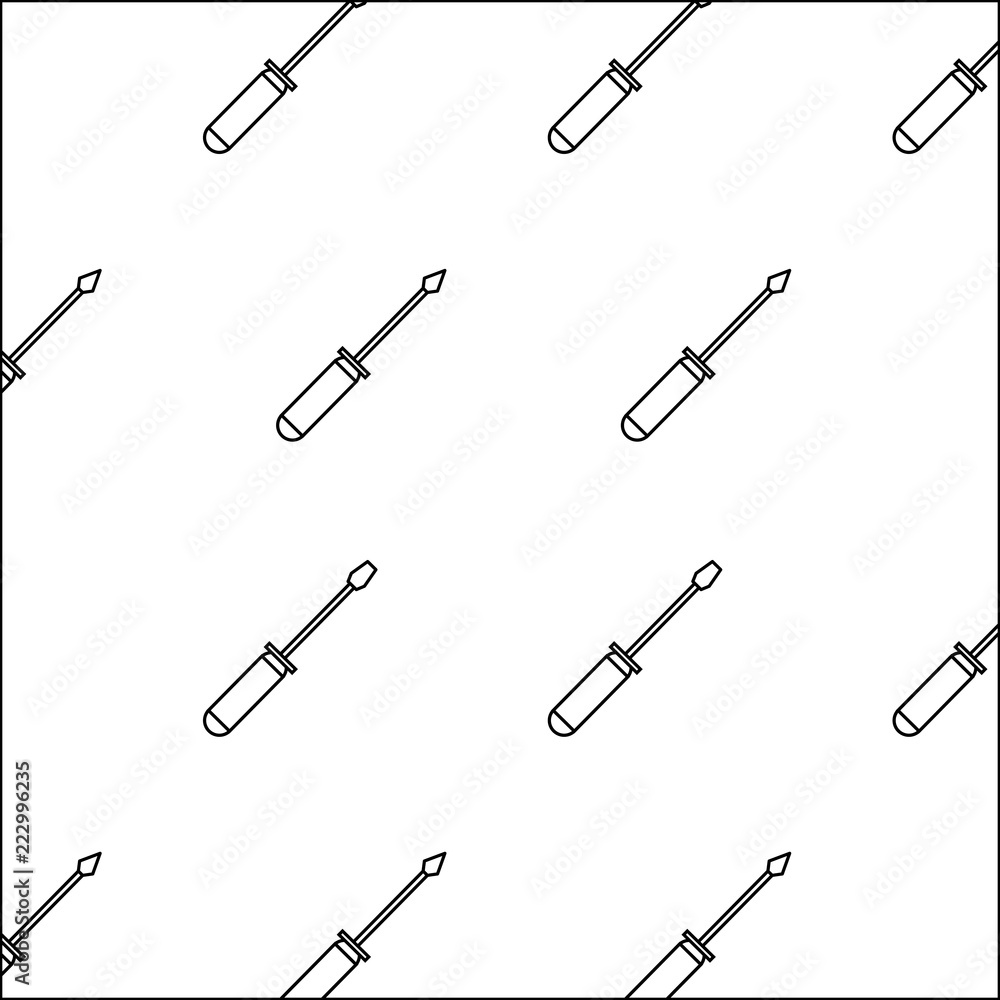 Screwdrivers pattern background in black and white Screwdrivers pattern background in black and white