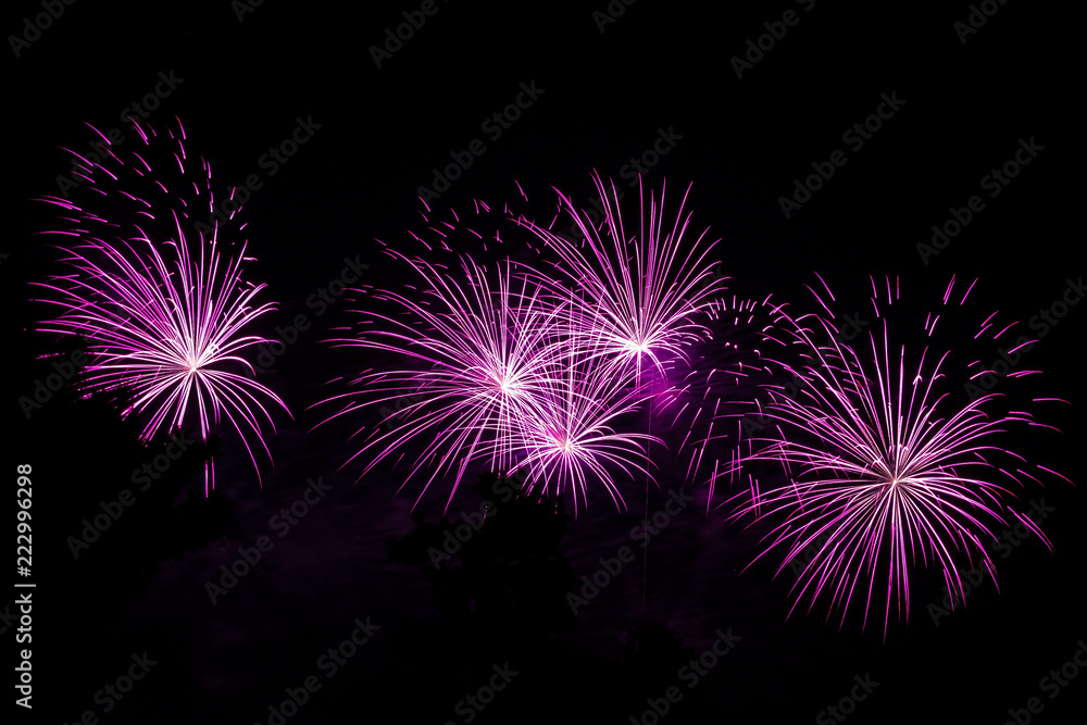 Fireworks in pink. Fireworks in pink.