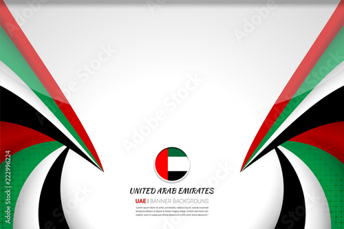 National Flag Color of United Arab Emirates Background Concept for Independence Day and other events, Vector Illustration Design