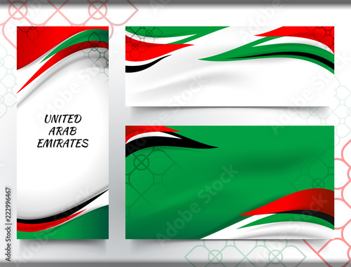 National Flag Color of United Arab Emirates Background Concept for Independence Day and other events, Vector Illustration Design
