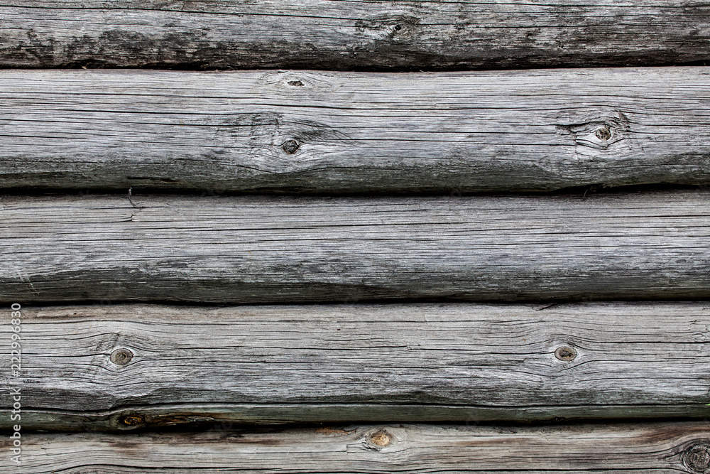 Wooden texture of round logs gray grunge texture Wooden texture of round logs gray grunge texture