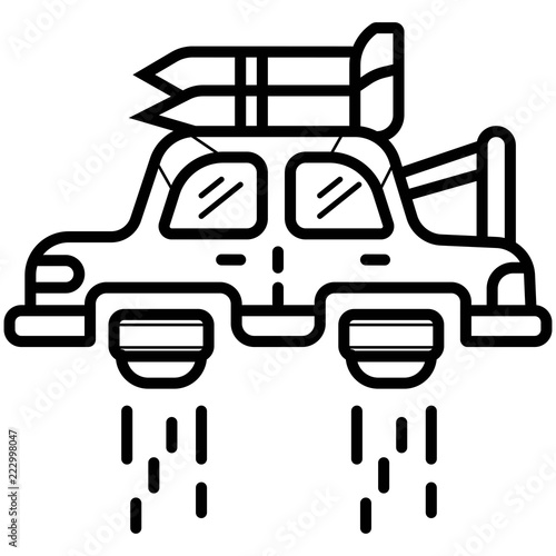  flying car icon photo