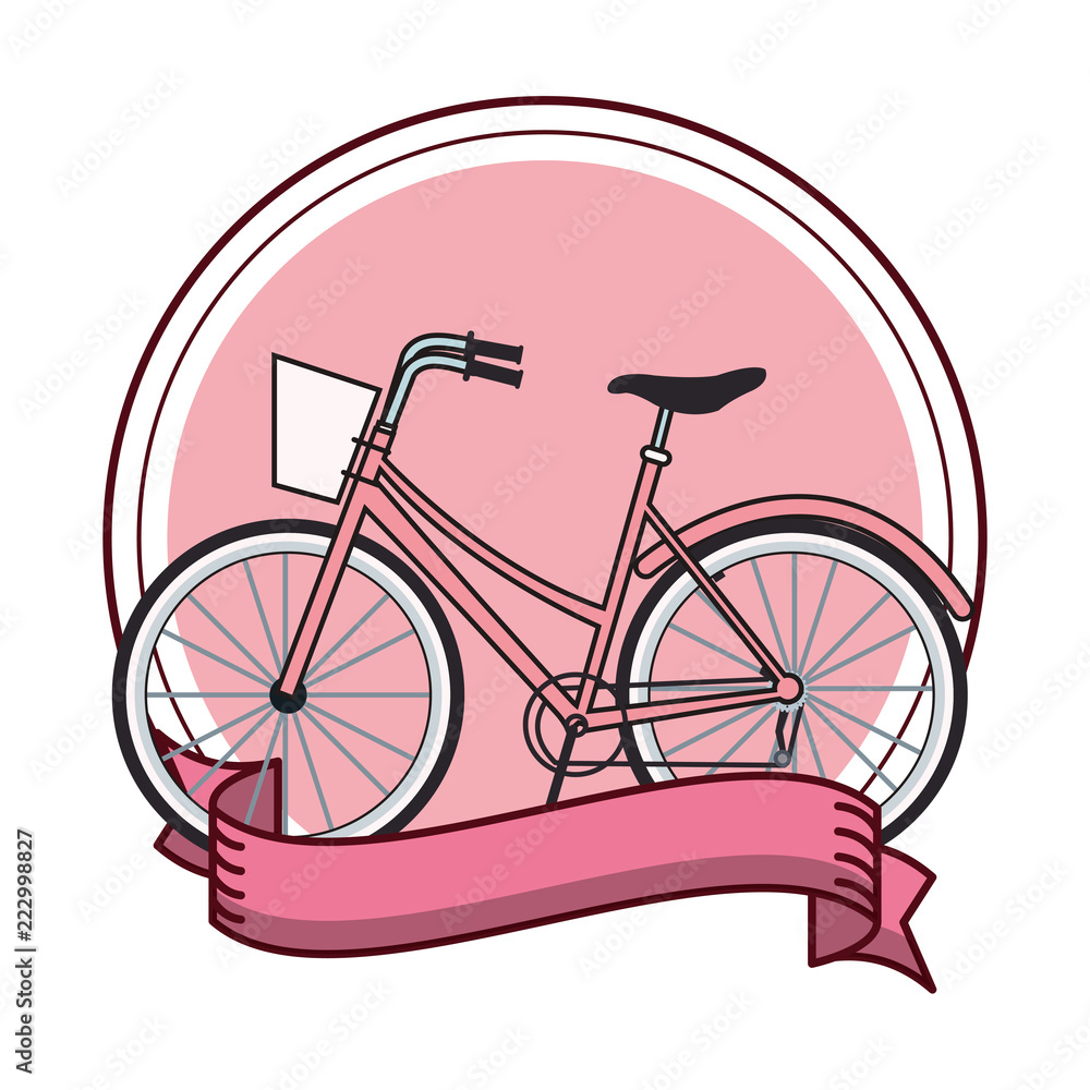 Fototapeta premium Vintage bike round icon