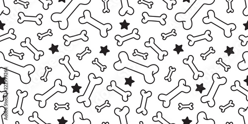 dog bone seamless pattern vector paw french bulldog pug star scarf isolated halloween tile background wallpaper