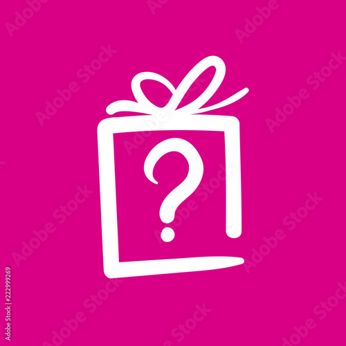 cadeau et point d'interrogation