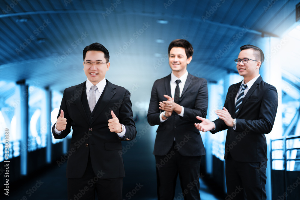 Asian Business executives work successfully with a good team. And it has been received by the people in the team. It has strategic planning and understanding of business investment as well. Asian Business executives work successfully with a good team. And it has been received by the people in the team. It has strategic planning and understanding of business investment as well.