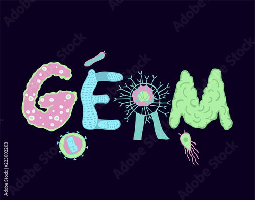 Biological Bacteria Lettering photo