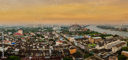 Bangkok city on twilight time