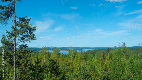 beautiful view at lake päijänne in finland