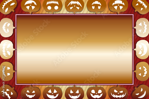 背景素材,グリーティングカード,フォトフレーム,ハロウィン,お化けかぼちゃ,ランタン,仮装パーティー