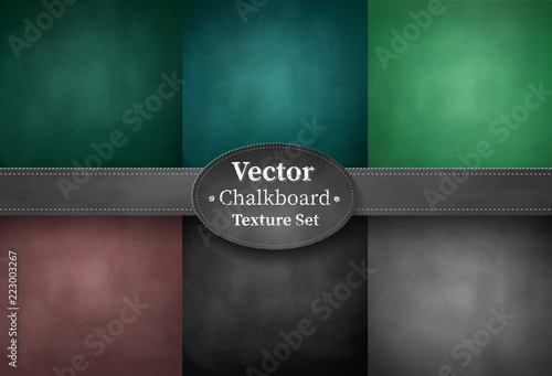 Set of school chalkboard backgrounds