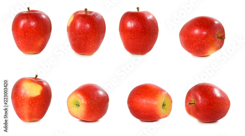 isolated image of ripe apples close-up
