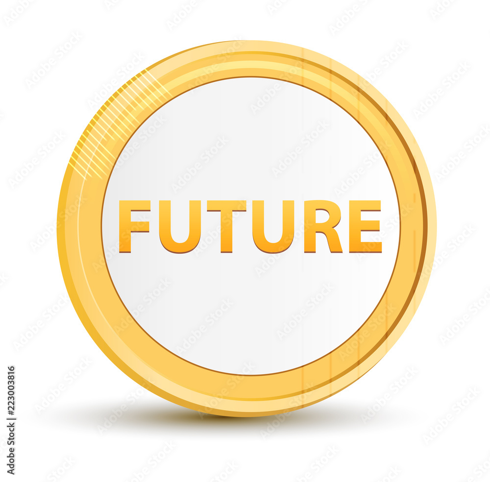 Future gold round button Future gold round button