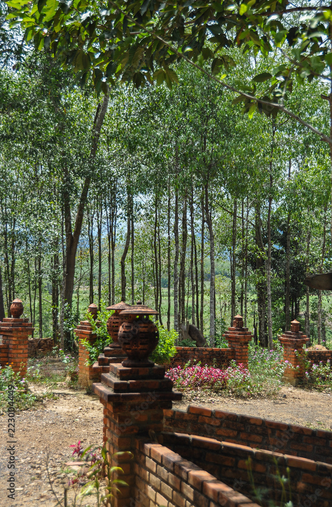 Background of temple in Vietnam