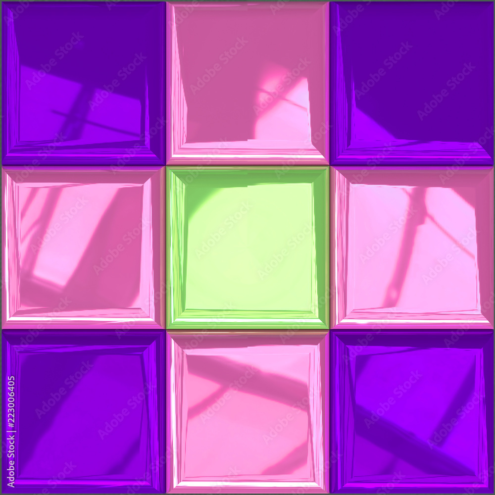 Fototapeta premium Daisy Tile Design Element, Photo Realistic Rendering (16 bit color with alpha channel)