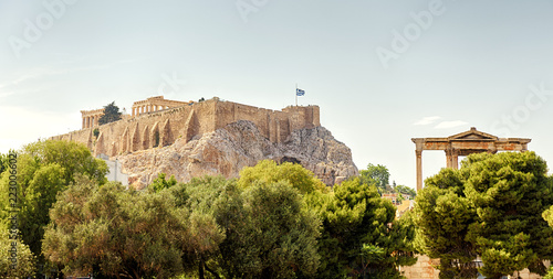 Panoramic view of the Acropolis hill, Athens, Greece