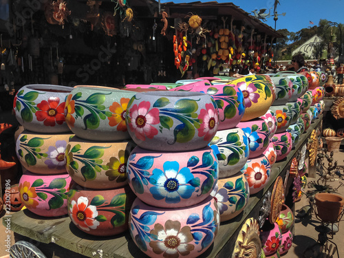 Handmade souvenirs in the old town San Diego State Historic Park.
