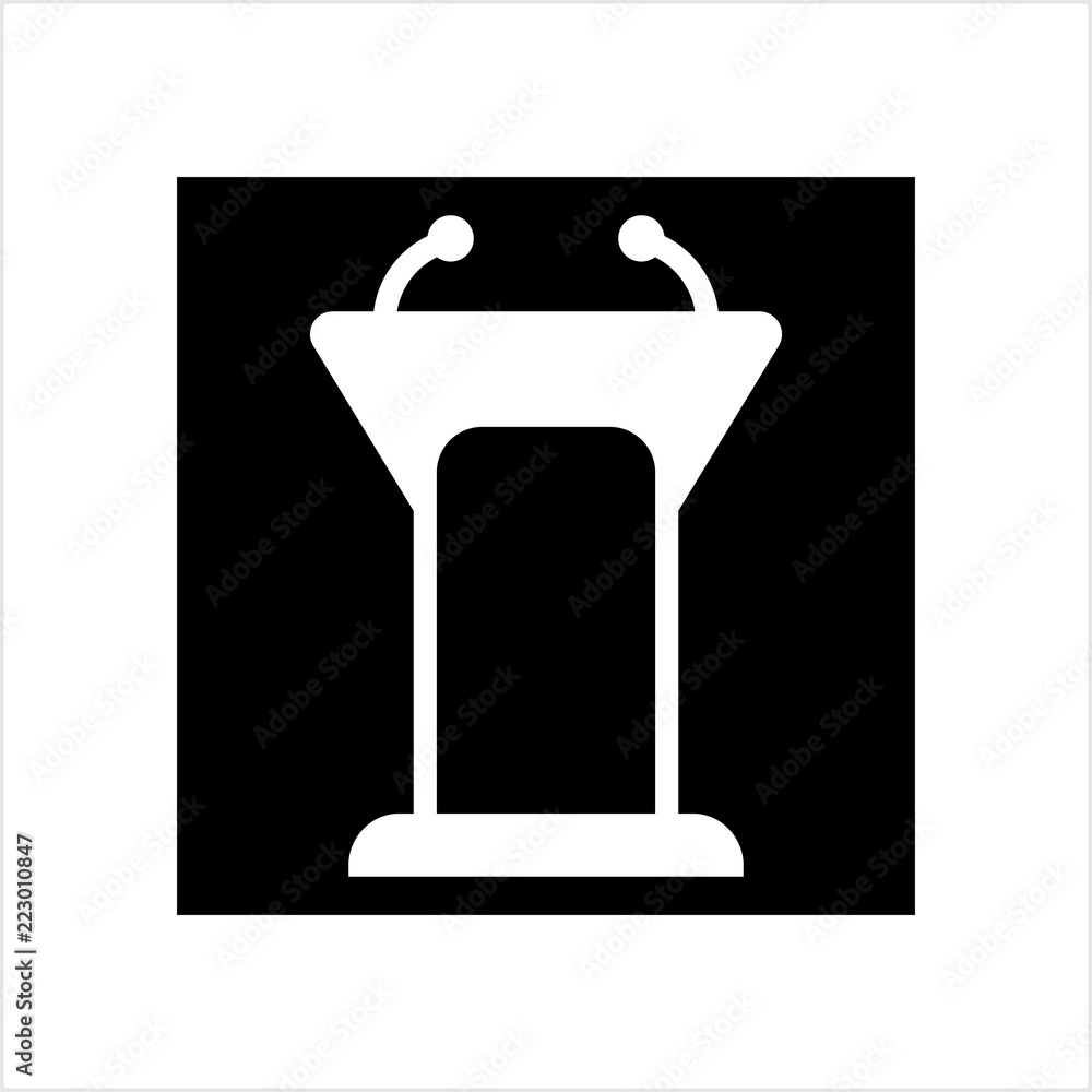 Fototapeta premium Tribune Icon, Podium, Dias