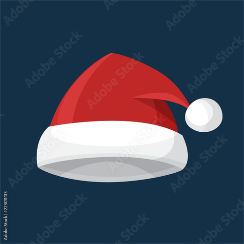 Red Santa Claus hat for christmas party