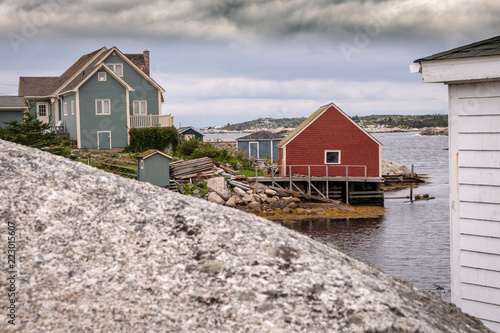 Granite rocks, Peggy's Cove, NS photo